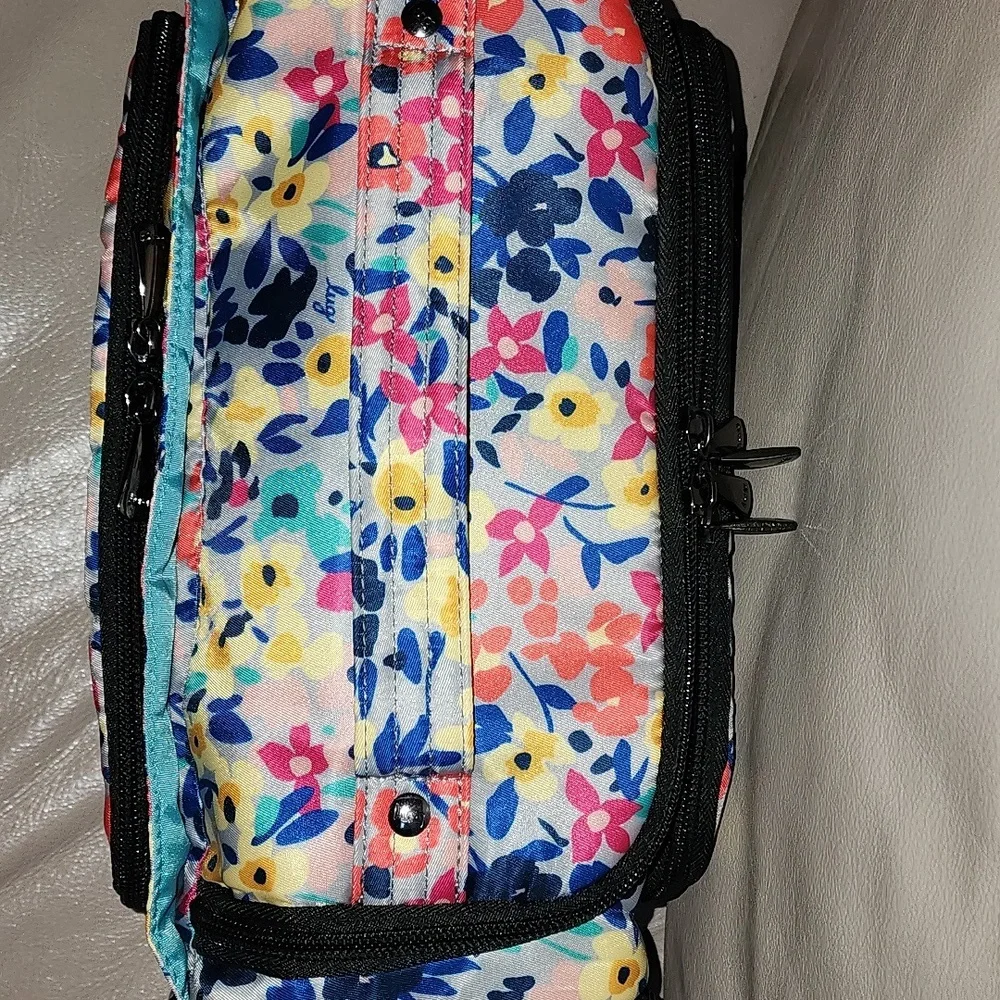 Lug Trolley Womems Gray Multo Floral Travel Bag  Preowned - Picture 5 of 14